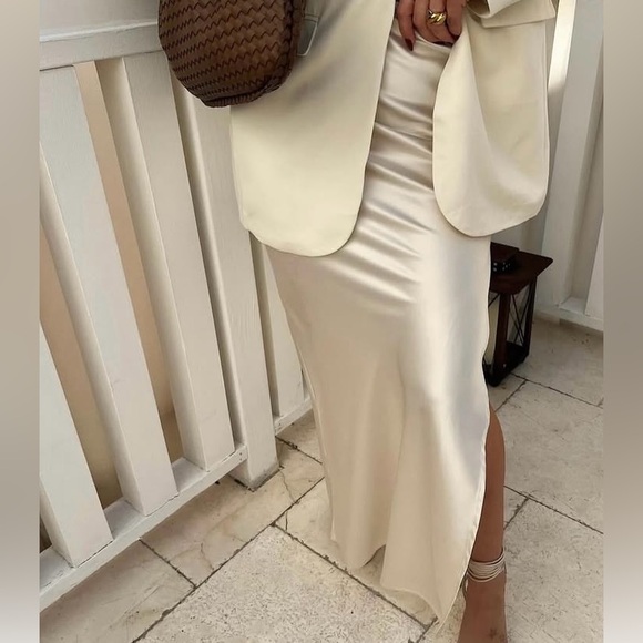 Satin Maxi Skirt - Picture 6 of 9